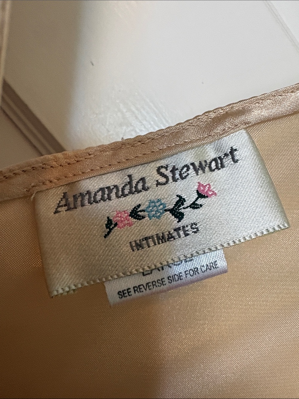 Amanda Stewart Intimates Women's Champagne Satin Night Dress Size L - Picture 2 of 7